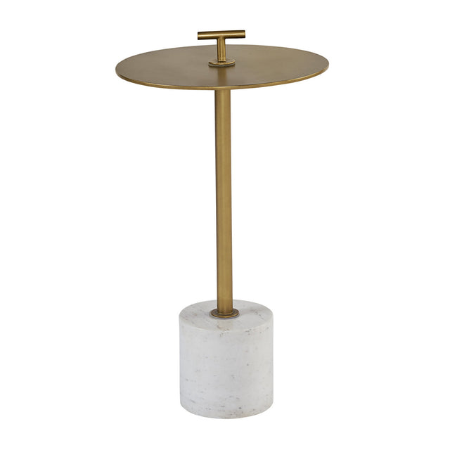 Gold Round End Table by Splendido Sia Side Table, alternate view 2