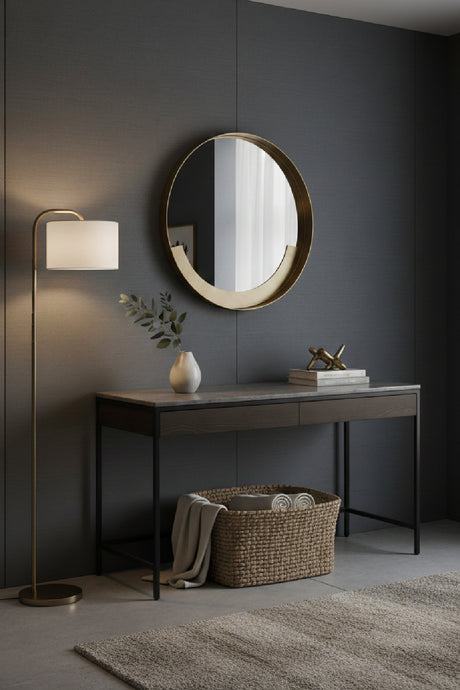 Gray Marble 2-Drawer Console Table | Splendido Stamos | Oroa.com