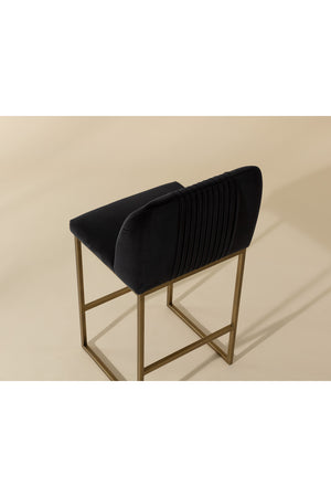 Ruched-Back Fabric Counter Stool | Splendido Nevin | Oroa.com