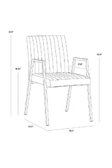 Modern European furniture - Channeled Leather Look Dining Chair - www.oroa.com