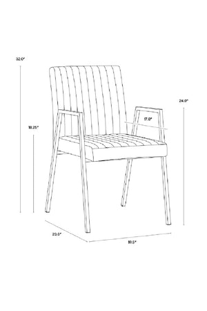 Channeled Leather Look Dining Chair | Splendido Homer | Oroa.com