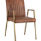 Modern European furniture - Channeled Leather Look Dining Chair - www.oroa.com