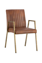 Modern European furniture - Channeled Leather Look Dining Chair - www.oroa.com