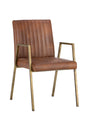 Modern European furniture - Channeled Leather Look Dining Chair - www.oroa.com