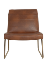 Modern European furniture - Brown Leather Lounge Chair - www.oroa.com