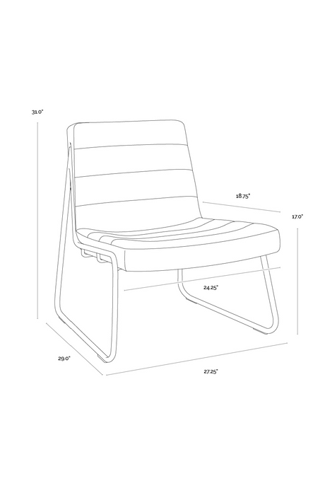 Modern European furniture - Brown Leather Lounge Chair - www.oroa.com