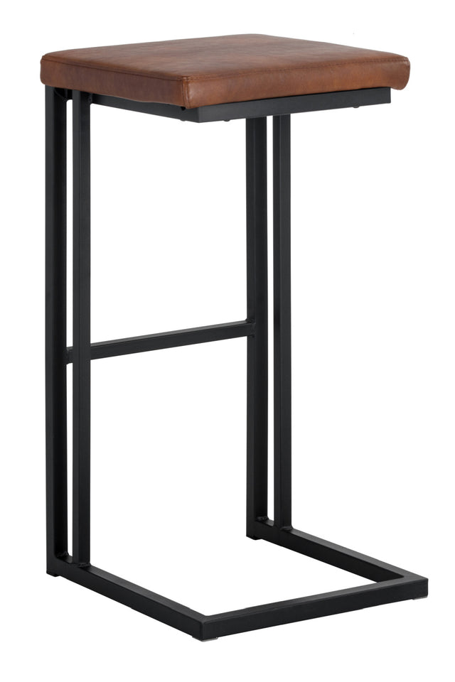 Modern European furniture - Leather Look Cantilevered Bar Stool - www.oroa.com