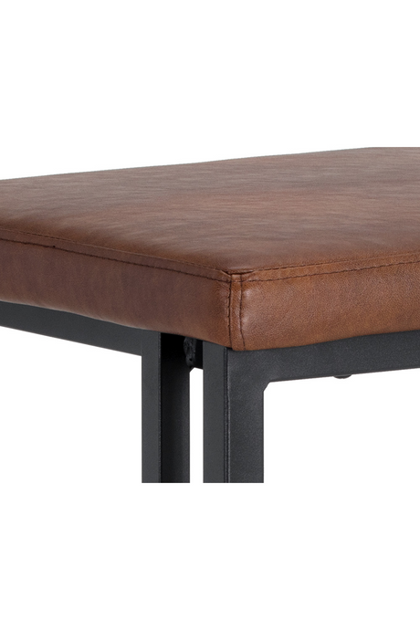 Modern European furniture - Leather Look Cantilevered Bar Stool - www.oroa.com
