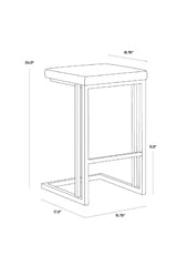 Modern European furniture - Leather-Look Backless Counter Stools (2) - www.oroa.com