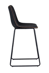 Modern European furniture - Leather-Look Mid-Century Counter Stools (2) - www.oroa.com