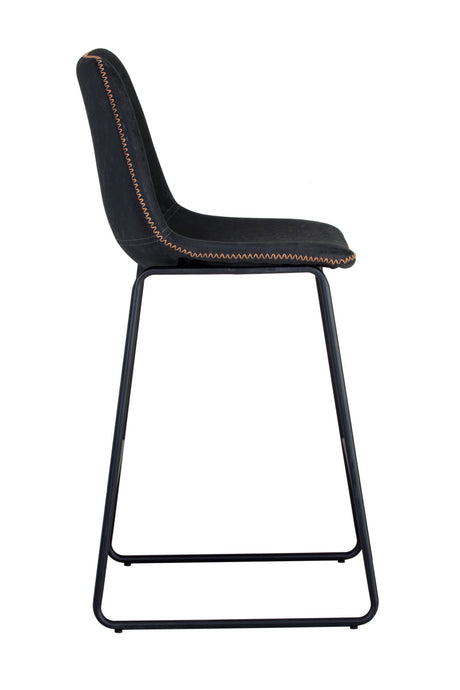Modern European furniture - Leather-Look Mid-Century Counter Stools (2) - www.oroa.com