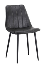 Modern European furniture - Channel-Tufted Dining Chairs (2) - www.oroa.com