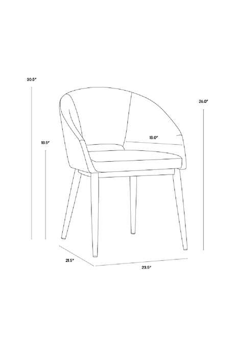 Modern European furniture - Cutout-Back Dining Amchair - www.oroa.com