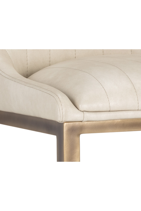 Modern European furniture - Leather-Look Vertical-Channeled Bar Stool - www.oroa.com