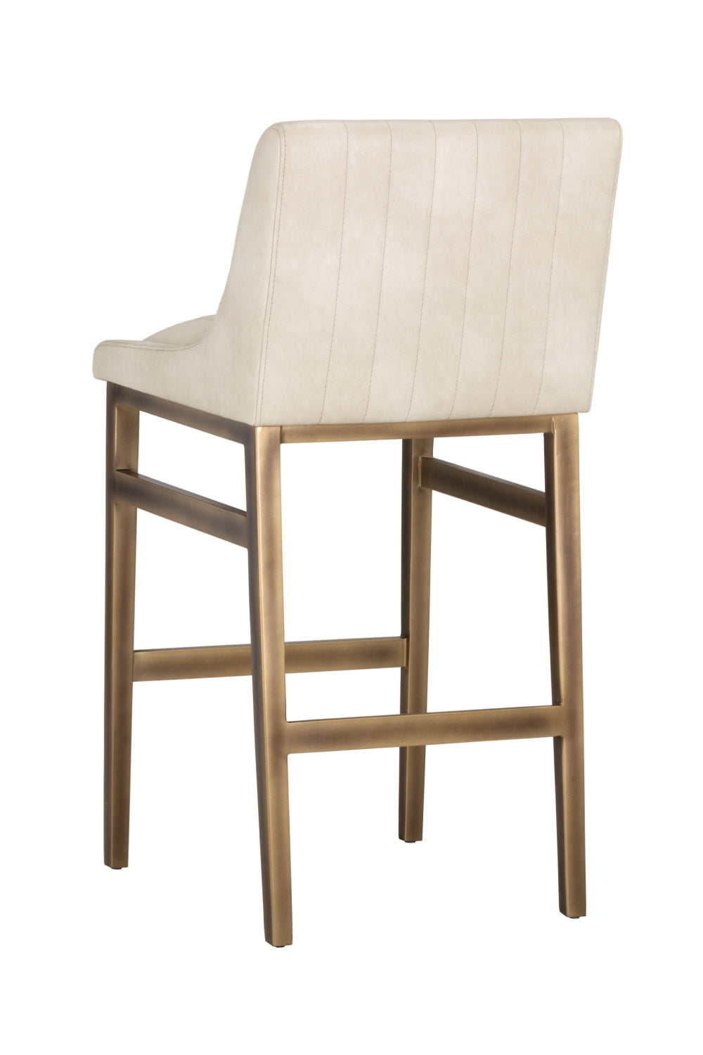Leather-Look Vertical-Channeled Bar Stool | Splendido Halden | Oroa.com