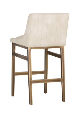 Leather-Look Vertical-Channeled Bar Stool | Splendido Halden | Oroa.com