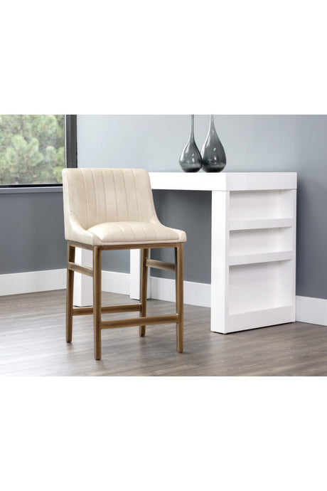 Modern European furniture - Channel-Tufted Counter Stool - www.oroa.com