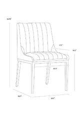 Modern European furniture - Vertical Stitched Dining Chairs (2) - www.oroa.com