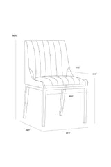 Modern European furniture - Vertical Stitched Dining Chairs (2) - www.oroa.com