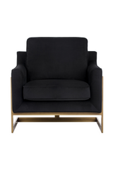 Modern European furniture - Bronze Frame Cantilevered Lounge Chair - www.oroa.com