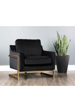 Bronze Frame Cantilevered Lounge Chair | Splendido Kalmin | Oroa.com