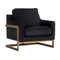 Modern European furniture - Bronze Frame Cantilevered Lounge Chair - www.oroa.com