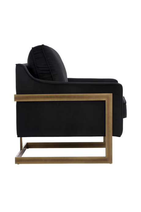 Modern European furniture - Bronze Frame Cantilevered Lounge Chair - www.oroa.com