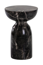 Modern European furniture - Round Marble-Look Indoor/Outdoor End Table - www.oroa.com