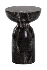 Modern European furniture - Round Marble-Look Indoor/Outdoor End Table - www.oroa.com