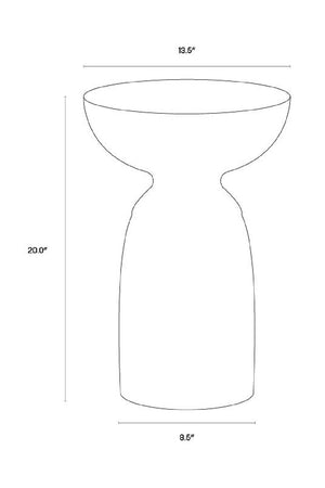 Modern European furniture - Round Marble-Look Indoor/Outdoor End Table - www.oroa.com