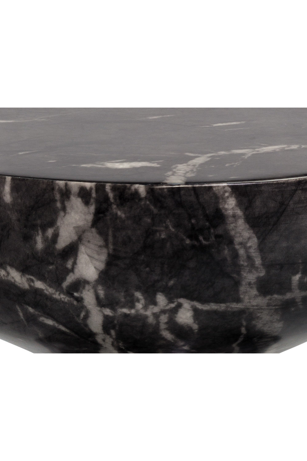 Modern European furniture - Round Marble-Look Indoor/Outdoor End Table - www.oroa.com