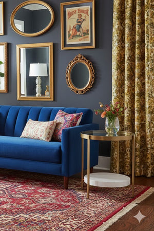 Modern European furniture - Gold Framed Glass Side Table - www.oroa.com