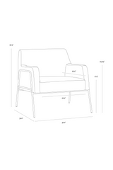 Modern European furniture - Fabric Upholstered Lounge Chair - www.oroa.com