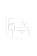 Modern European furniture - Fabric Upholstered Lounge Chair - www.oroa.com