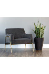 Modern European furniture - Fabric Upholstered Lounge Chair - www.oroa.com