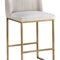 Modern European furniture - Ruched-Back Fabric Counter Stool - www.oroa.com