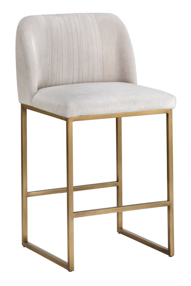 Ruched-Back Fabric Counter Stool | Splendido Nevin | Oroa.com