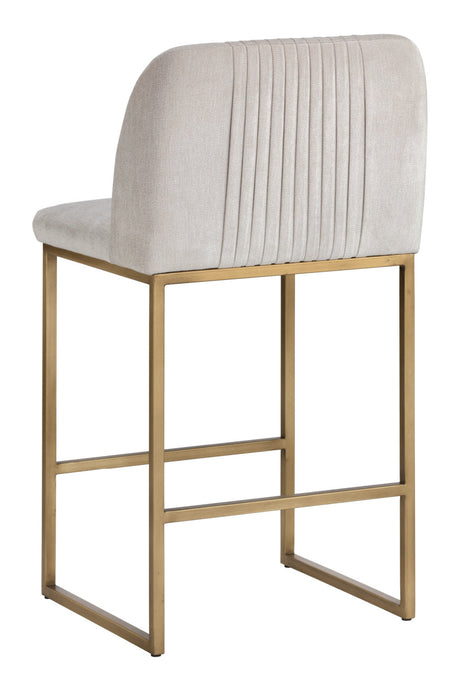 Modern European furniture - Ruched-Back Fabric Counter Stool - www.oroa.com