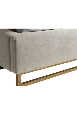 Gray Ruched Headboard Bed | Splendido Nevin | Oroa.com