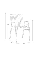 Modern European furniture - Channeled Leather Look Dining Chair - www.oroa.com