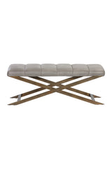 Modern European furniture - Channel Tufted Bench - www.oroa.com