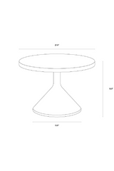 Modern European furniture - Concrete Pedestal Indoor/Outdoor Coffee Table - www.oroa.com