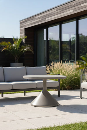 Concrete Pedestal Indoor/Outdoor Coffee Table | Splendido Adonis | Oroa.com