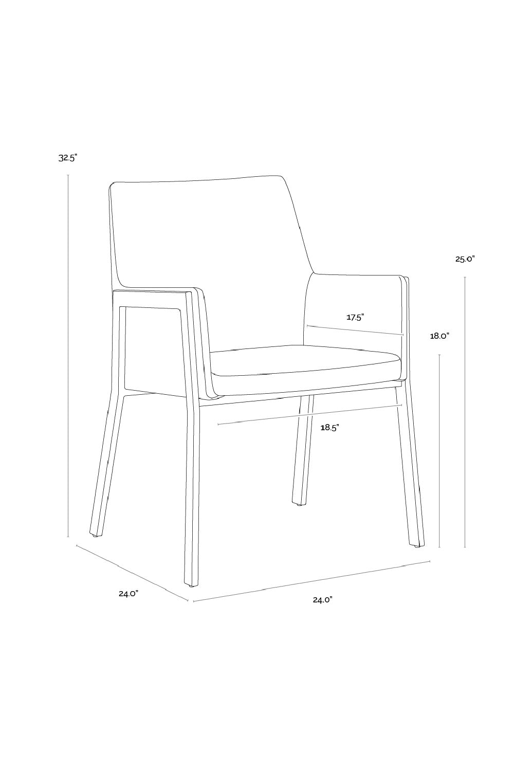 Leather Look Dining Armchair | Splendido Bernadette | Oroa.com