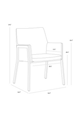 Modern European furniture - Leather Look Dining Armchair - www.oroa.com