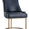 Modern European furniture - Bronze Cantilever Leather Dining Chairs (2) - www.oroa.com

