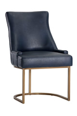 Modern European furniture - Bronze Cantilever Leather Dining Chairs (2) - www.oroa.com
