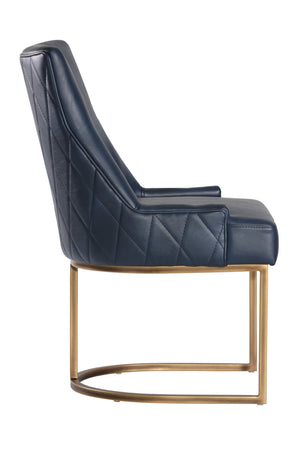 Bronze Cantilever Leather Dining Chairs (2) | Splendido Florence | Oroa.com