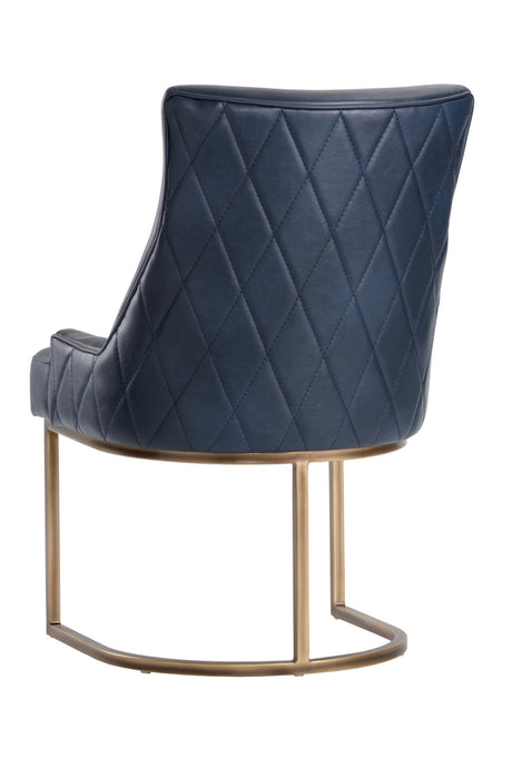 Modern European furniture - Bronze Cantilever Leather Dining Chairs (2) - www.oroa.com
