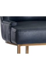 Modern European furniture - Bronze Cantilever Leather Dining Chairs (2) - www.oroa.com
